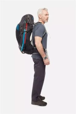 Lowe Alpine Airzone Trek+ 45-55 Litre Mens Hiking Pack -Lowe Alpine Lowe Alpine Airzone Trek 45 55 Litre Mens Hiking Pack Black Side Person 193753